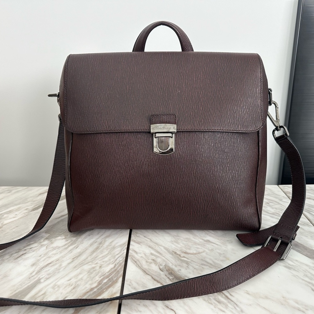 Salvatore Ferragamo Brown briefcase